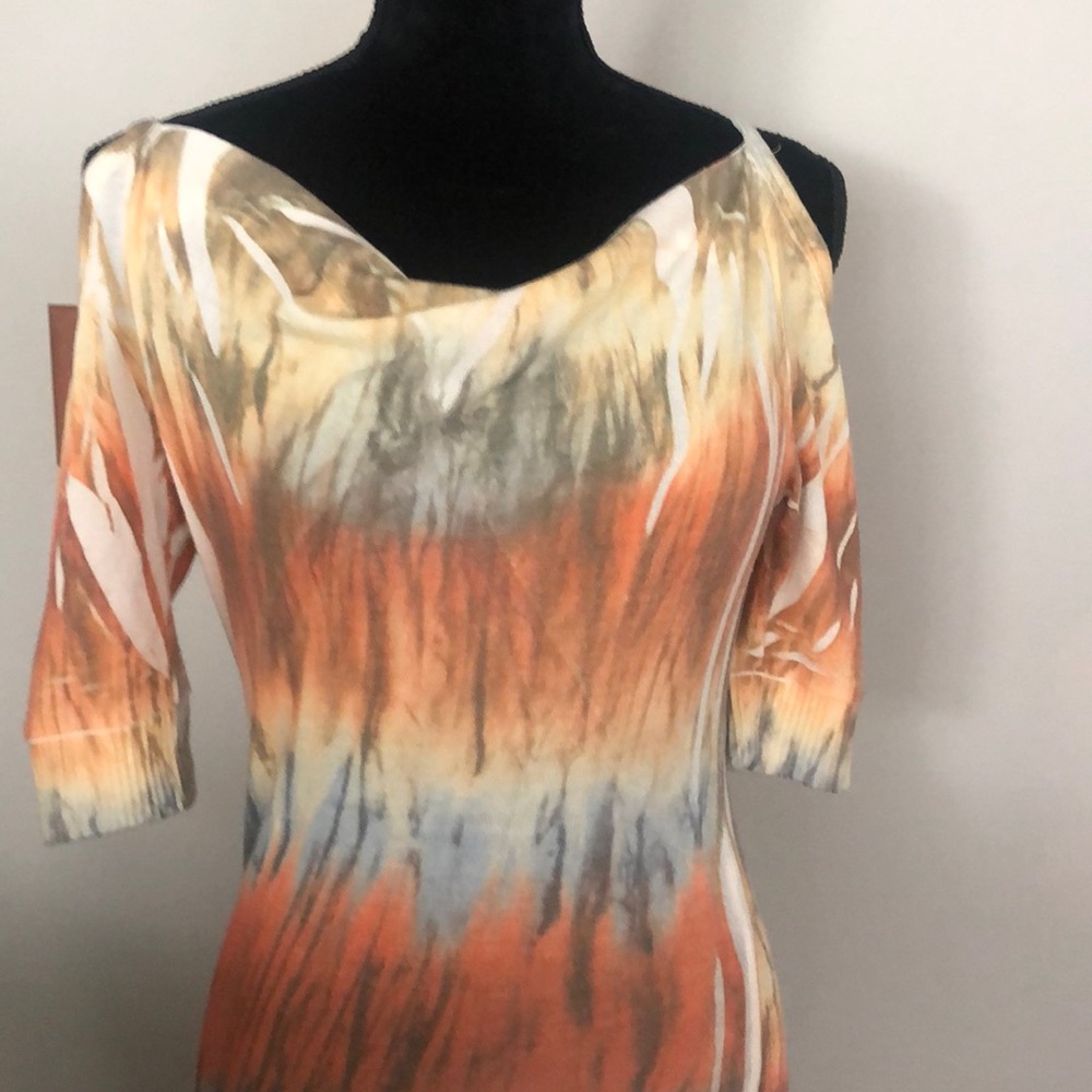 Women’s tie dye tunic knit dress